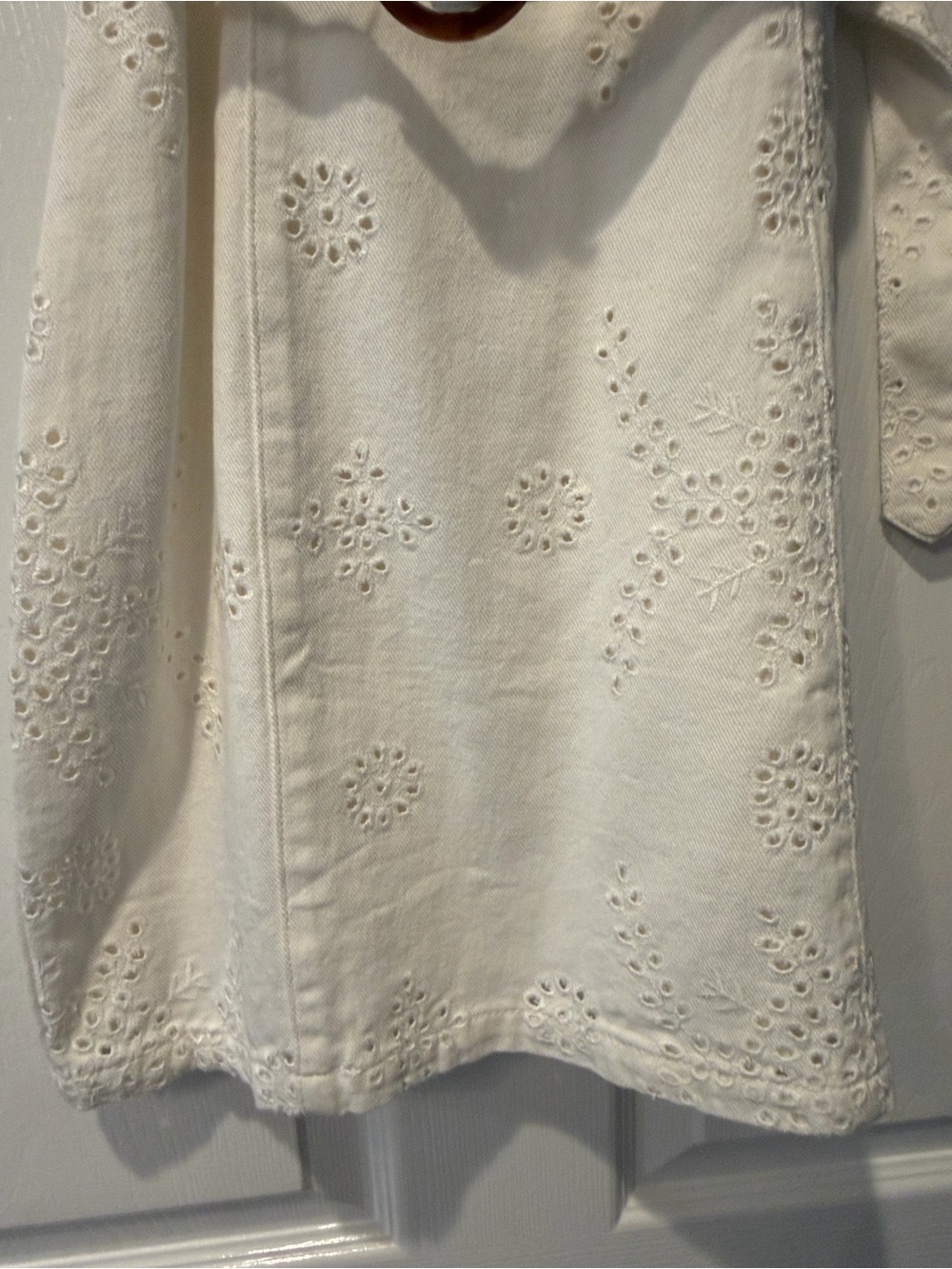 MP/D White Eyelet Sundress with Tortoiseshell Buckle Belt Size XS - Picture 3 of 8
